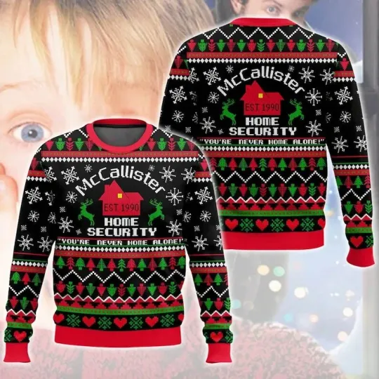Discover BG McCallister Home Security Christmas Ugly Sweater, Home Alone Ugly Sweater, Ke