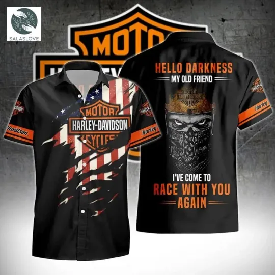 Hawaiian Shirt Haarleyy Davidson Hello Darkness My Old Friend Hawaii Shirt