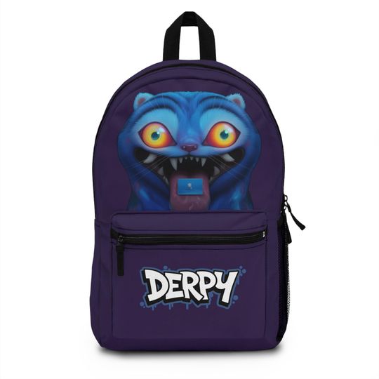 Discover Derpy the Tiger Backpack: K-Pop Anime School Bag - Indigo