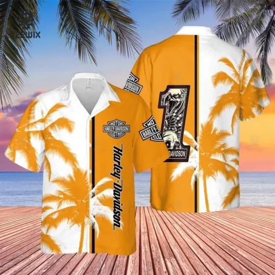 Hawaiian Shirt Haarleyy Davidson Motorcycles Hawaii Shirt