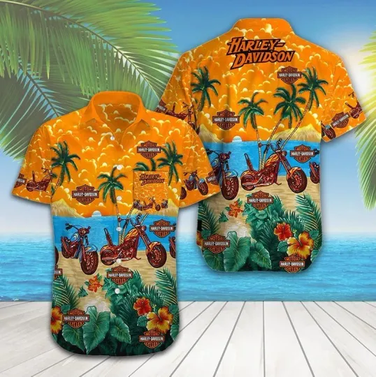 Hawaiian Shirt NH448 8211 Haarleyy Davidson Hawaiian