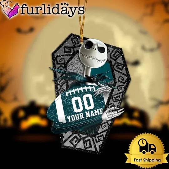 Discover Personalized Philadelphia Football Team Eagles Jack Nightmare Halloween Ornament