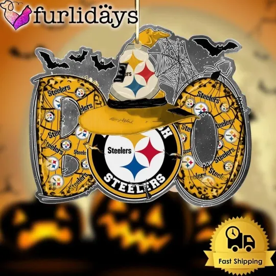 Discover Personalized Pittsburgh Football Team Steeler Boo Halloween Ornament Gift Decor