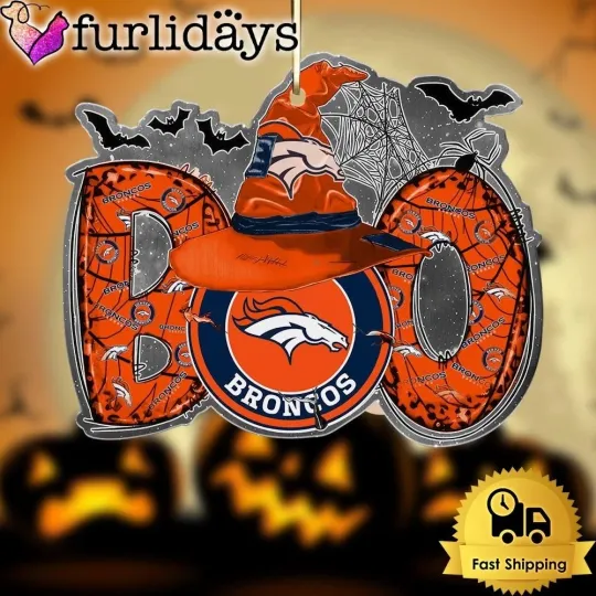 Personalized Denver Football Team Broncos Boo Halloween Ornament Gift Decor