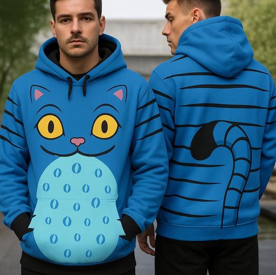 Halloween Derpy Tiger Costume 3D Hoodie, Demon Hunters Shirt, Kpop Movie Fan Gifts