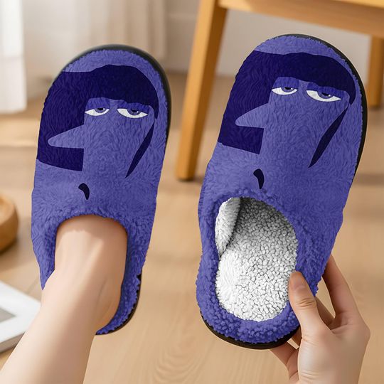 Discover Inside Out Cozy Slipper, Inside Out Ennui Character Cozy Shoes, Disneyland Movie Slipper, Ennui Comfortable House Shoes