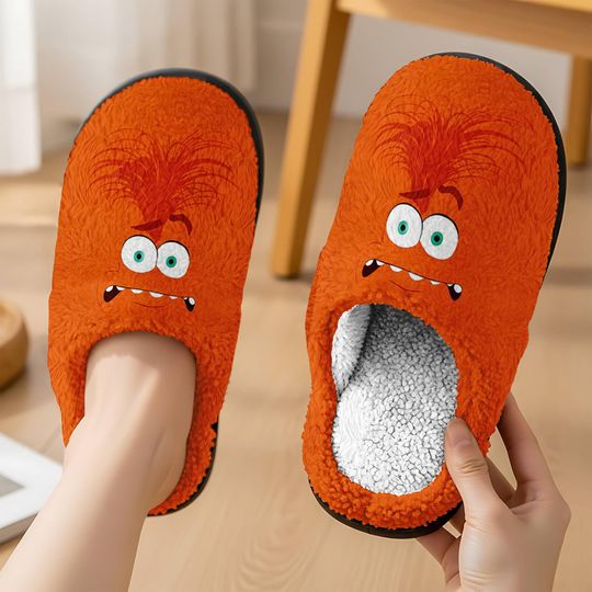 Discover Inside Out Cozy Slipper, Inside Out Anxiety Character Cozy Shoes, Disneyland Movie Slipper, Anxiety Comfortable House Shoes