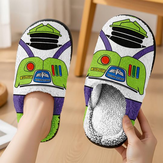Toy Story Buzz Lightyear Slipper, Disneyland Toy Story Movie Cozy Slipper, Disneyworld Lightyear Comfortable House Shoes