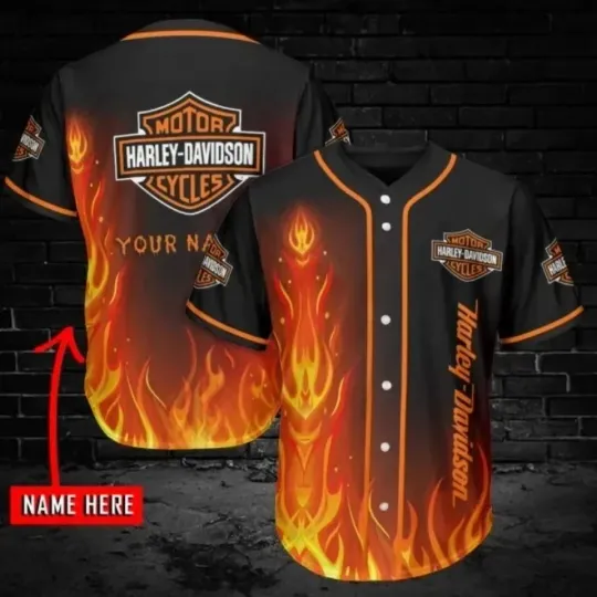 Discover Harley Motor Davidsonn Custom Baseball Jersey