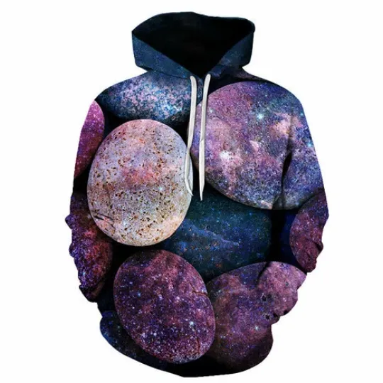 Discover Galaxy Cobblestone 3D Print Hoodie for Women and Men