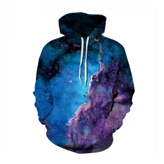 Discover Galaxy Space 3D Print Hoodie Unisex Pullover Sweatshirt