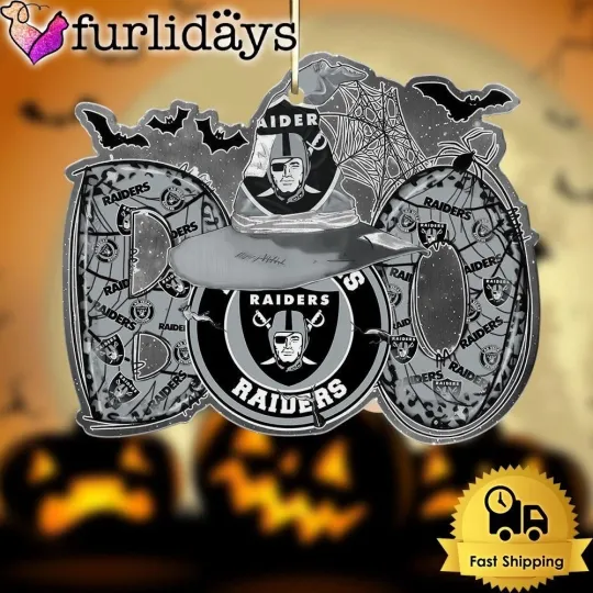 Personalized Las Vegas Football Team Raiders Boo Halloween Ornament Gift Decor
