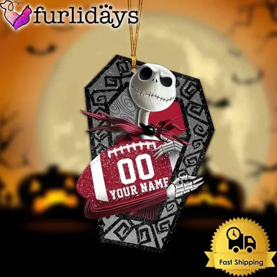 Personalized Atlanta Football Team Falcons Jack Skellington Halloween Ornament