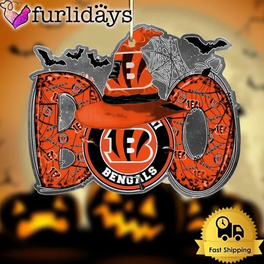 Personalized Cincinnati Football Team Bengals Boo Halloween Ornament Gift Decor