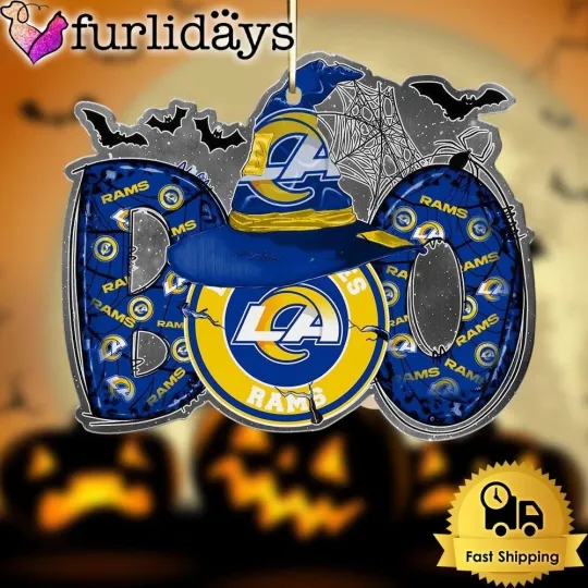Discover Personalized Los Angeles Football Team Rams Boo Halloween Ornament Gift Decor