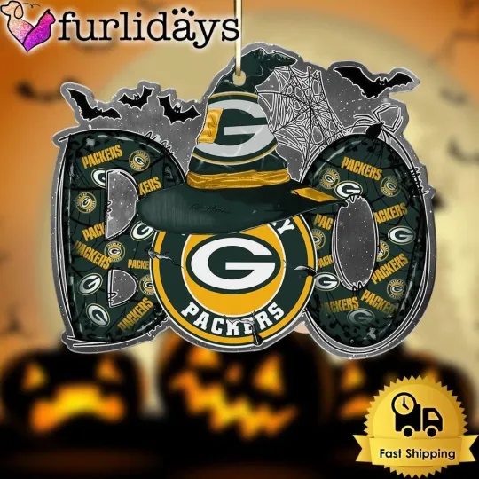 Personalized Green Bay Football Team Packers Boo Halloween Ornament Gift Decor