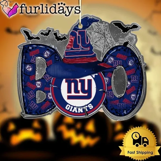 Discover Personalized New York Football Team Giants Boo Halloween Ornament Gift Decor