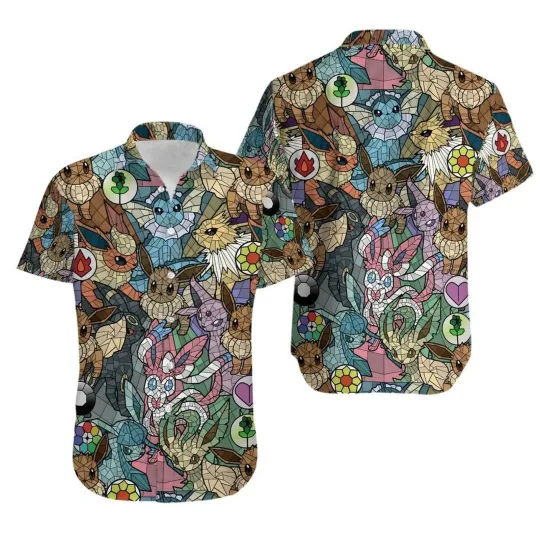 Eevee Evolution Hawaiian Shirt 3D PKM Hawaii Shirt