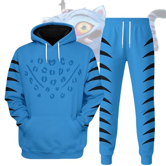 Derpy Tiger Costume Hoodie Jogger, Demon Hunter Cosplay Sweatshirt, Demon Hunters Halloween Shirt, Halloween Kpop Movie Fan Gifts