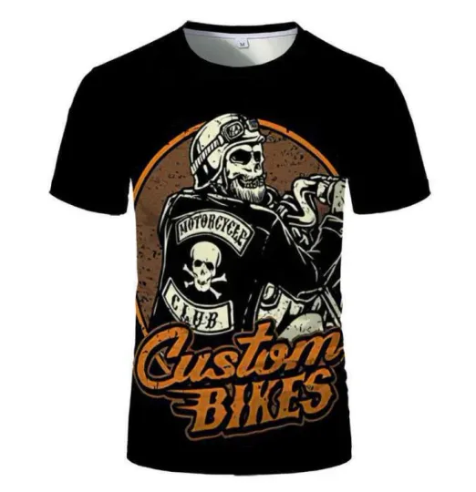 Motorcycle Motor Motorcycle Motorcycle 3D Streetwear T-Shirt