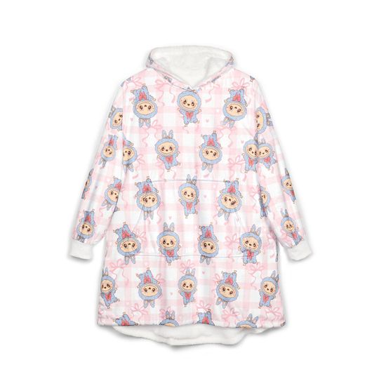 Cute Labubu Blanket Hoodie, Christmas Gift Idea