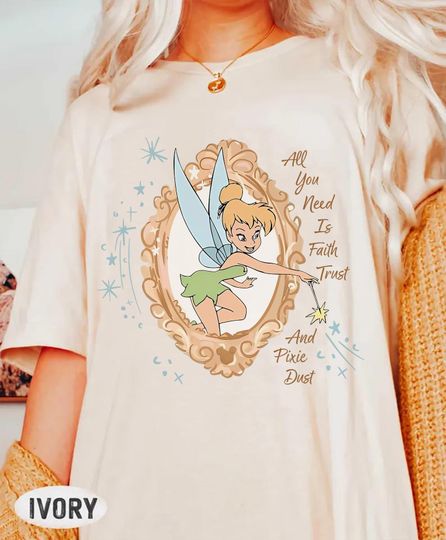 Discover Disney Tinkerbell Shirt, Coquette Fairy Princess Tee, 1953 Neverland Shirts, Disney Coquette Tinkerbell Shirts, Tinkerbell Coquette Shirt