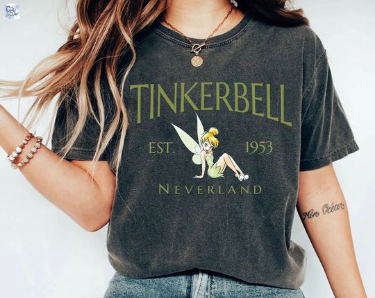 Discover Vintage Disney Tinker Bell Shirt, Disneyworld Shirts, Tinkerbell 1953 Neverland Shirt, Disney Princess, Disney Vacation Tee