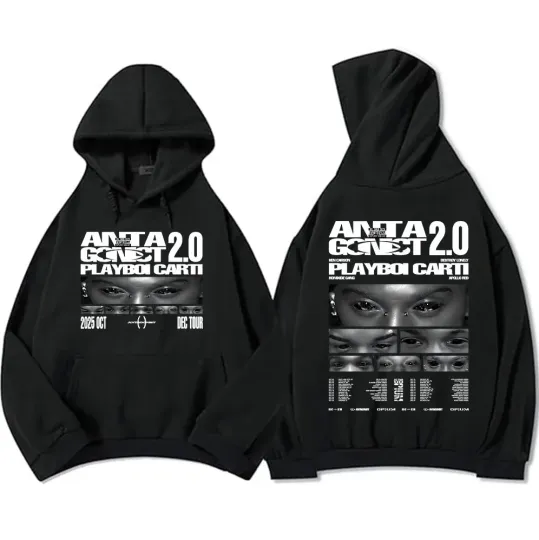 Discover PLAYBOI CART ANTAGONIST TOUR 2025 Hoodie