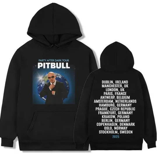 Pitbull Party After Dark EU 2025 Tour Hoodie