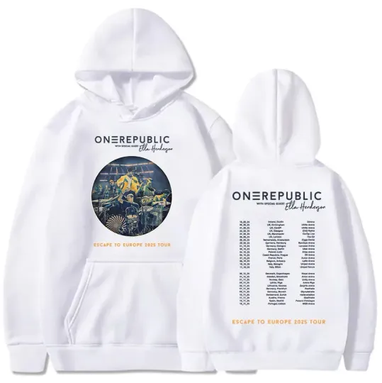 Discover OneRepublic Escape To Europe 2025 Tour Hoodie