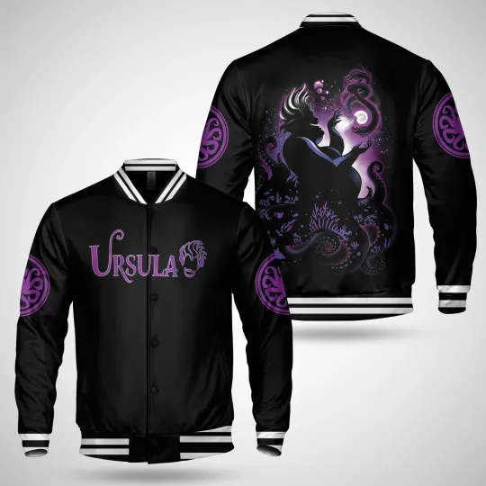 Ursula Witch of the Sea Villain Little Mermaid Baseball Jacket