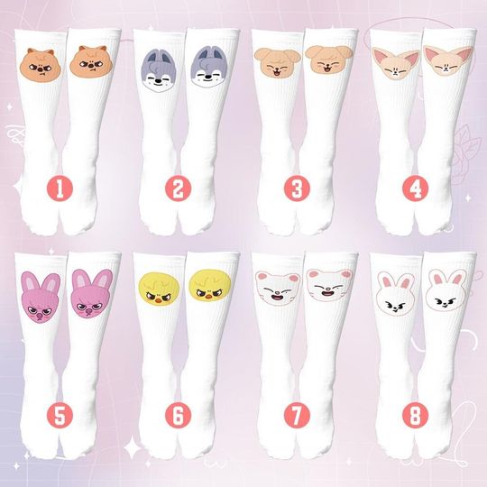 SKZ TOY WORLD Socks, Fan Accessory, Unique Fan Gift, Souvenir Gift, Perfect Concert Outfit Mix, Best Gift for fan Kpop