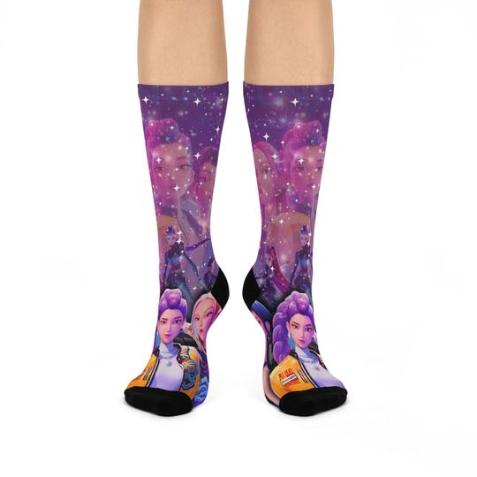 Discover K-Pop Demon Hunters Character Socks | Fun Gift for Teens & Adults, Starry Style, Casual and Cozy