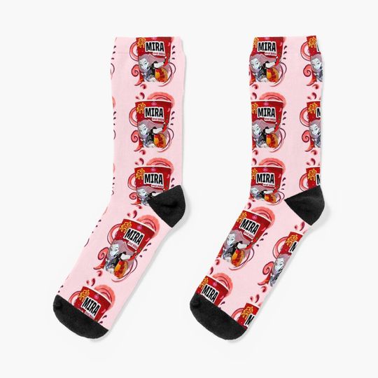 Mira Spice Queen Ramen Cup Noodle - K-POP DEMON HUNTERS - Huntrix Socks