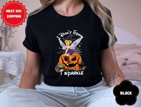 Discover Tinkerbell I Dont Spook I Sparkle Disney Halloween Shirts, Disney World Tee, Tinkerbell Halloween Shirt, Disneyland Tees