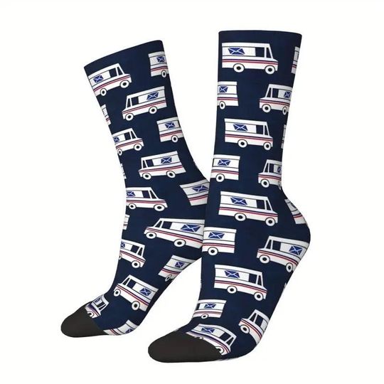 Mail Truck , Mailman Socks Postal Unisex