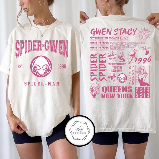 Discover 2-sided Marvel Avengers Spider Gwen Shirt, Amazing Spider Gwen Shirt, Spidey Gwen Stacy Sweatshirt, Ghost Spider Birthday Tee, MCU Fan Tee