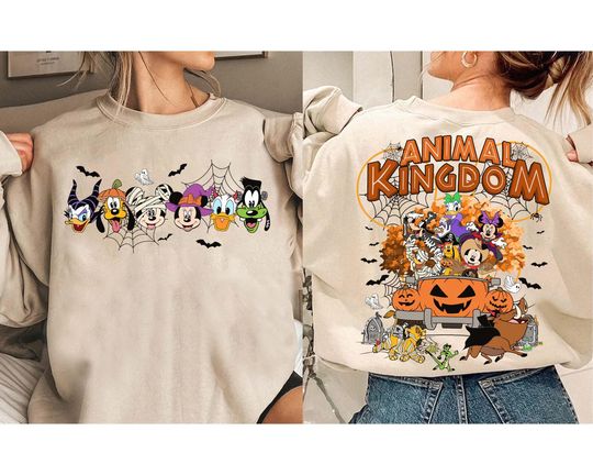 Disney Animal Kingdom Mickey & Friends Safari Halloween Sweatshirt