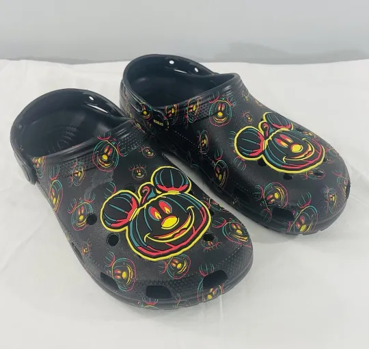 Clogs Adult Disney Parks Glow Halloween Mickey Mouse Pumpkin,