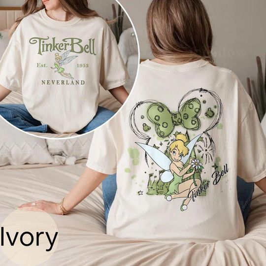 Discover Vintage Disney Tinker Bell Shirt, Retro Tinkerbell 1953 Neverland, Peter Pan Shirt, Fairy Magical Shirt, Disneyworld Shirts