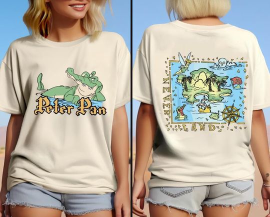 Two-Sided Disney Peter Pan Shirt, Disneyland Peter Pan Shirt, Disney Peter Pan Darling Flight Shirt, Tinkerbell Shirt