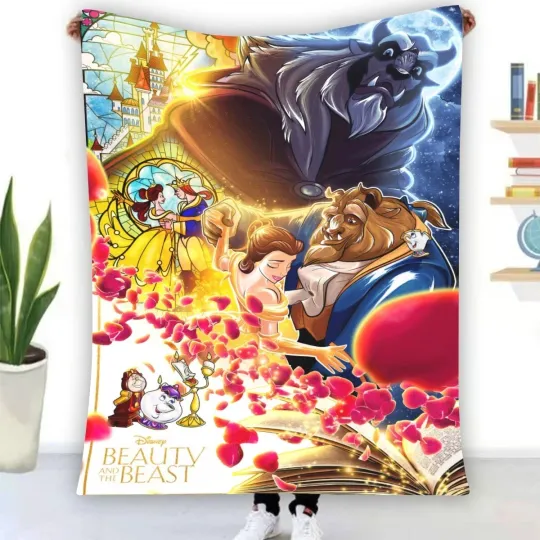 Discover Disney Beauty And The Beast Blanket, Fleece Blanket