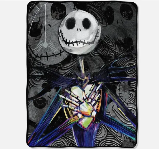 Discover Disney Nightmare Before Christmas Jack Skellington Dark Creep 60" Fleece Blanket