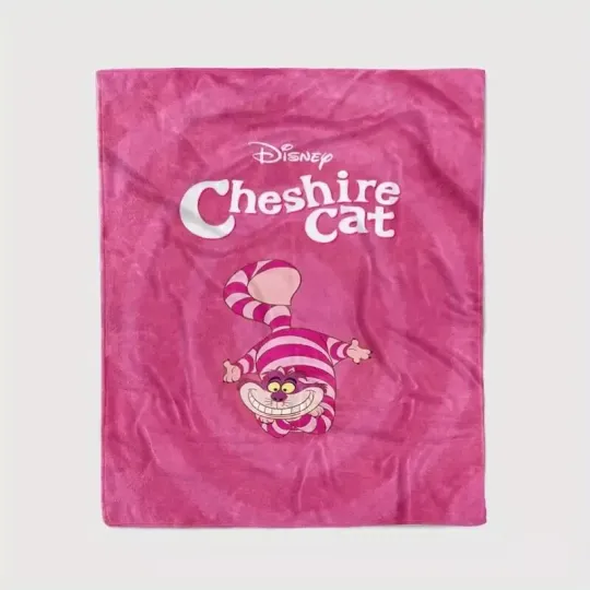 Discover Disney Cheshire Cat Alice in Wonderland Soft Blanket Bed Fleece Thow