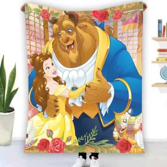 Discover Disney Movie Beauty And The Beast Fleece Blanket