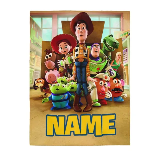 Toy Story Fleece Custom Nam Fleece Blanket, Disney Toy Story Characters Blanket