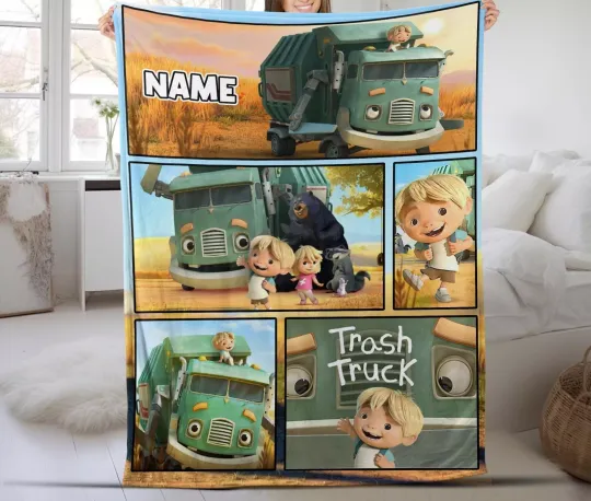 Disney Trash Truck Blanket - Disney Lovers Fleece Quilt - Disney Gifts, Disneylan