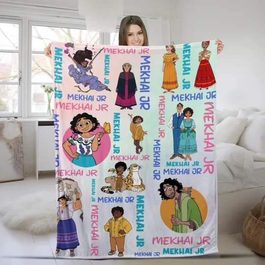 Discover Personalized Encanto Blanket, Disney Movie, Cartoon Characters Fleece Blanket