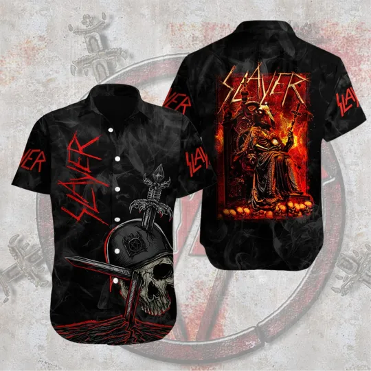 Discover Slayer  Hawaiian Dress Shirt