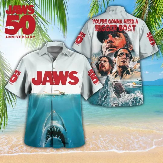 Discover Jaws 3D Hawaiian Shirt